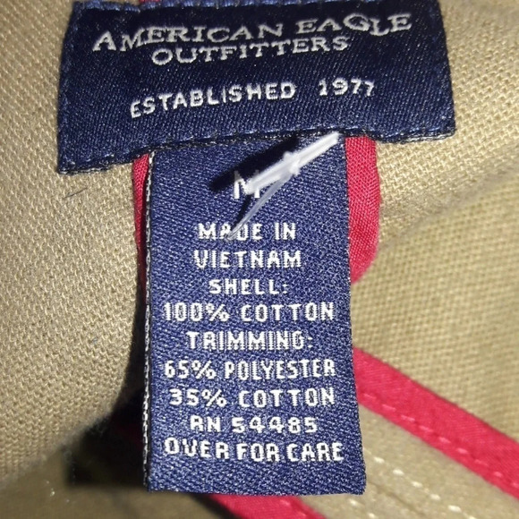 AEO Button Down Blazer Jacket Peacoat M Tan Brown - Picture 3 of 3